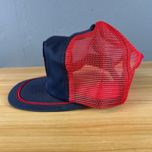 Chilean Nitrate Snapback Cap Hat One Size Fits All Blue & Red Mesh Back - Picture 5 of 7